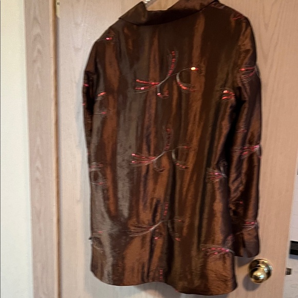 Joseph Ribkoff Brown Embroidered Blazer - Picture 7 of 10